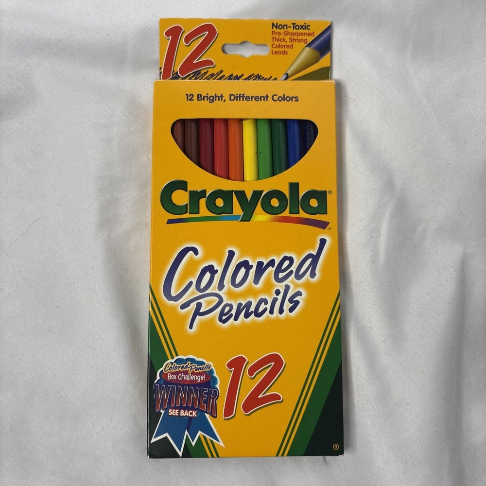 Vintage Crayola Colored‎ Pencils (12) 1998 Binney & Smith NOS Pre-sharpened